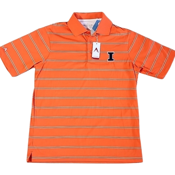 ANTIGUA MENS ORANGE SHORT SLEEVE GOLF POLO LIGHTWEIGHT SIZE M ILLINOIS - Picture 1 of 4